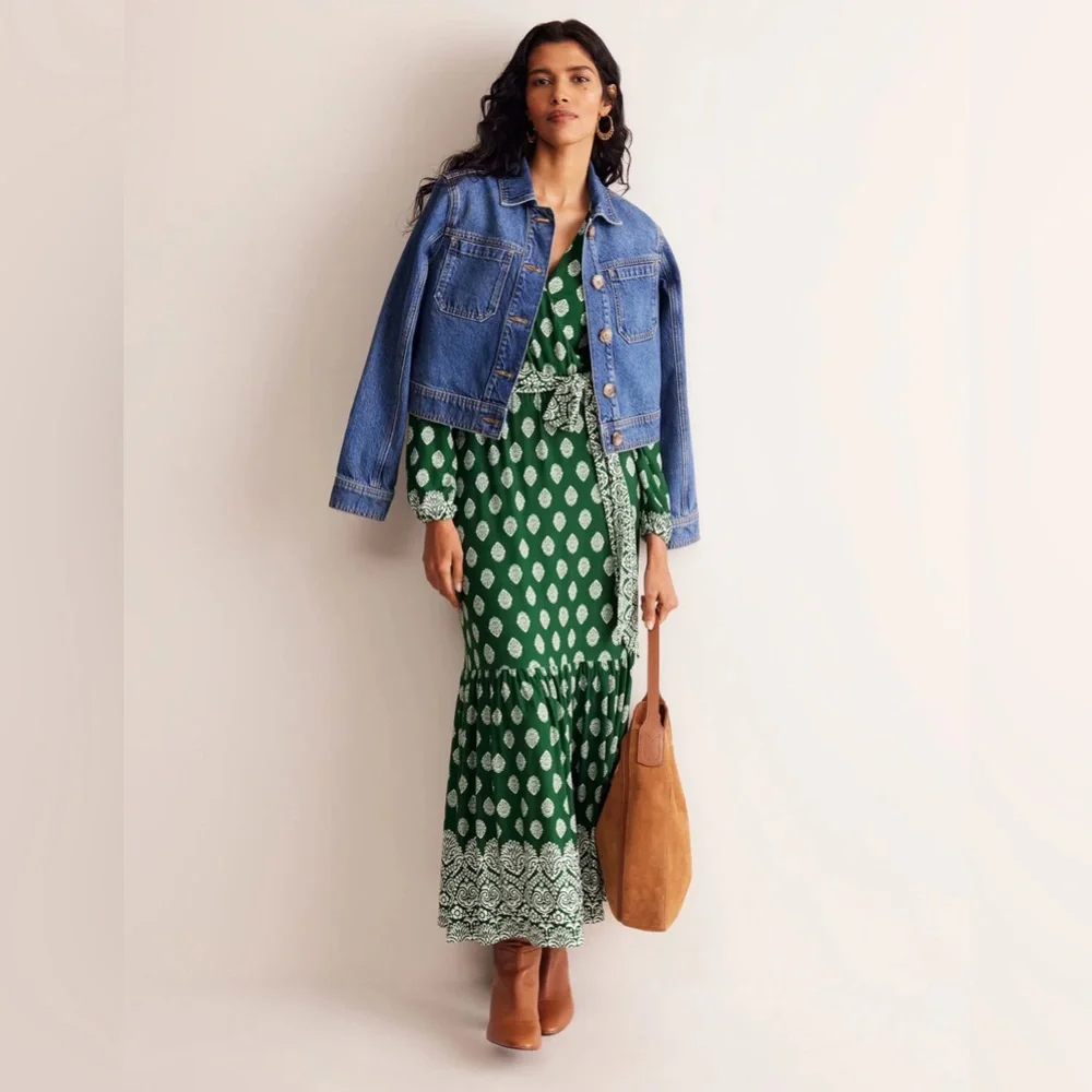 Boden Ophelia Wrap Midi Jersey Dress - Picture 10 of 10
